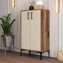 Hanah Home Zapatero Prag - Nogal y Crema